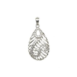 925 Sterling Silver Pear Shaped Pendant MGA - PDS0054