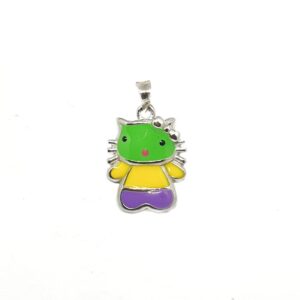 925 Sterling Silver Meenakari Cat Pendant MGA - PDS0034