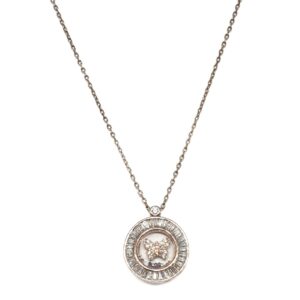 925 Sterling Silver Round Shaped Butterfly Necklace Chain MGA - NKS0001