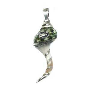 925 Sterling Silver Conch Shell Pendant MGA - PDS0009