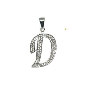 925 Sterling Silver Alphabet (Letter D) Pendant MGA - PDS0163