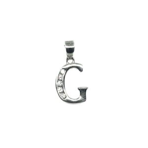 925 Sterling Silver Alphabet (Letter G) Pendant MGA - PDS0091