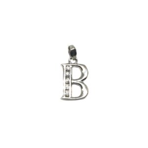 925 Sterling Silver Alphabet (Letter B) Pendant MGA - PDS0089