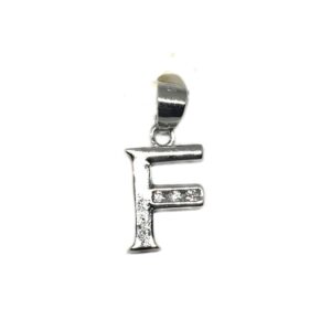 925 Sterling Silver Alphabet (Letter F) Pendant MGA - PDS0126