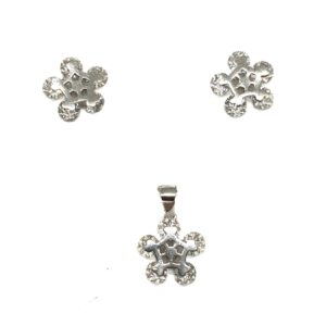 925 Sterling Silver Movable Pendant Set MGA - PTS0028