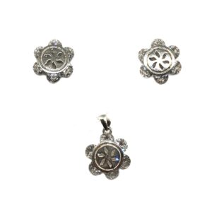 925 sterling silver movable diamond pendant set mga - pts0008