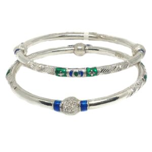 925 sterling silver fancy kadli bangle mga - kds0415