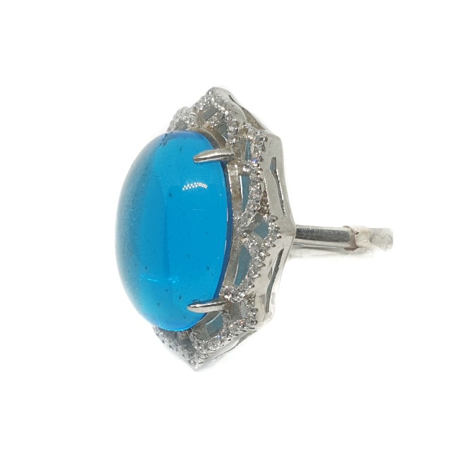 925 Sterling Silver Round Shape Special Designer Ring MGA - LRS0107 - Image 2