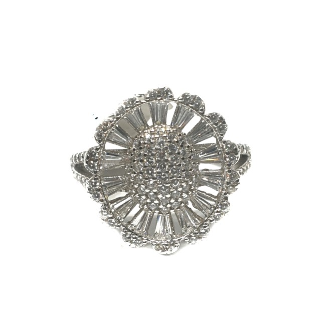 925 Sterling Silver CZ Diamond Ring MGA - LRS0854