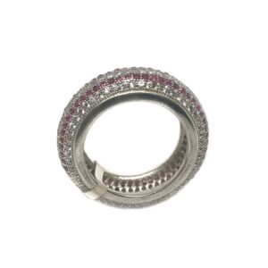 925 Sterling Silver Multi Colour Thumb Band MGA - LRS0099