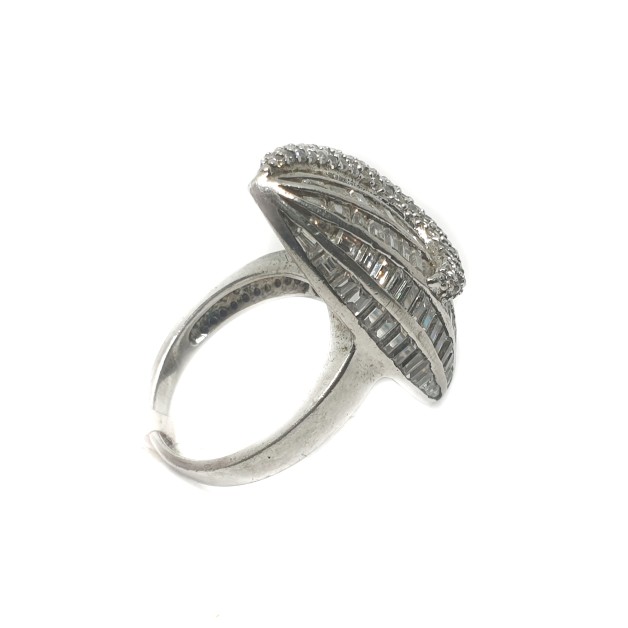 925 Sterling Silver CZ Diamond Ring MGA - LRS0108 - Image 2