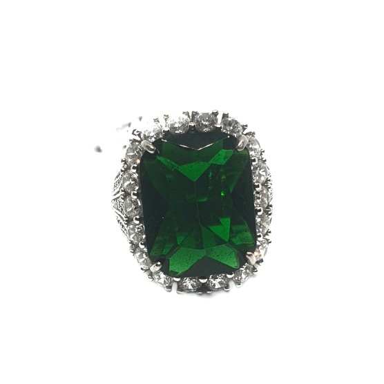 925 Sterling Silver Feroza Colour Stone Ring MGA - LRS0077 - Image 2