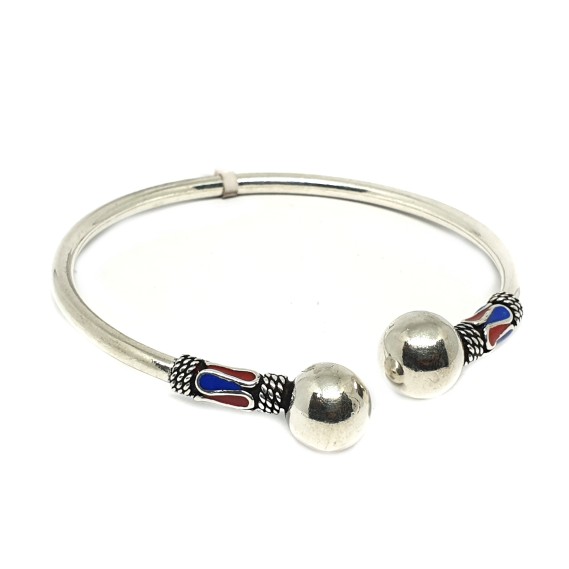 925 Sterling Silver Kada Bracelet MGA - KRS0137