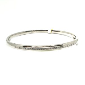 925 Sterling Silver CZ Dimaond Lining Bracelet MGA - BRS0403