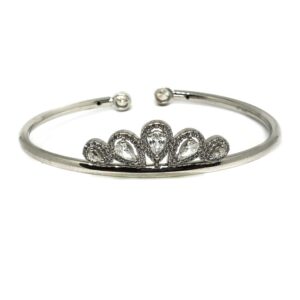 925 Sterling Silver Queen Shaped Bracelet MGA - BRS0347