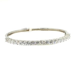 925 Sterling Silver CZ Diamond Lining Bracelet MGA - BRS0310
