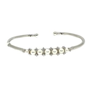 925 Sterling Silver Pearl Bracelet MGA - BRS0246