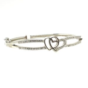 925 Sterling Silver Heart Shaped Baby Bracelet MGA - KRS0130