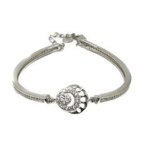 925 Sterling Silver CZ Diamond Loose Bracelet MGA - BRS0354