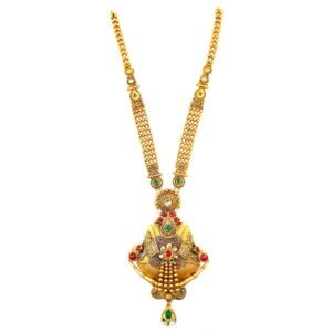 916 Gold Antique Designer Necklace MGA - GLS058