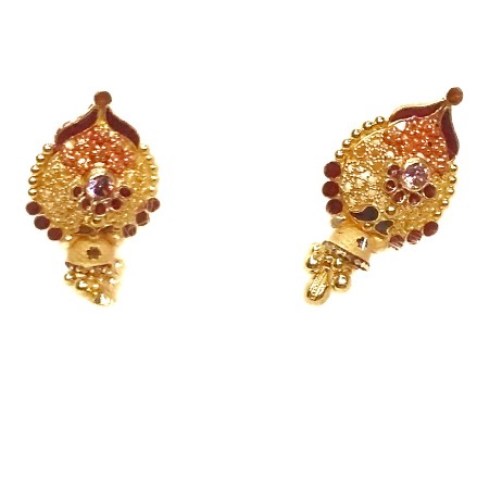 916 gold kalkatti meenakari necklace set mga - gn086 - Image 3
