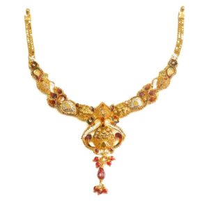 22kt Gold Fancy Meenakari Necklace MGA - GN070