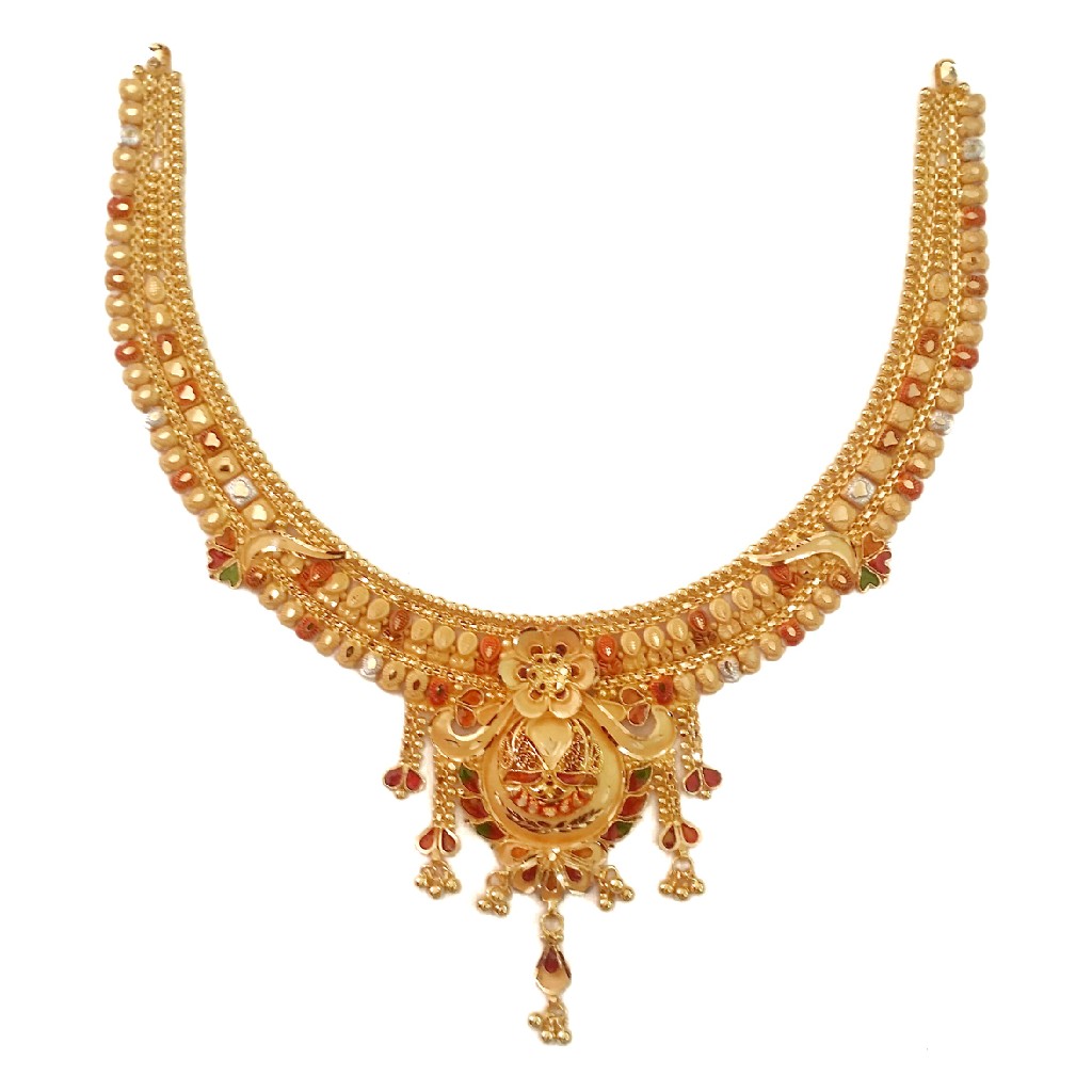 916 Gold Kalkatti Necklace MGA - GN069