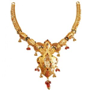 916 Gold Kalkatti Designer Necklace MGA - GN053