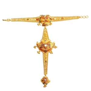 916 Gold Kalkatti Meenakari Pocha Bracelet MGA - GP023