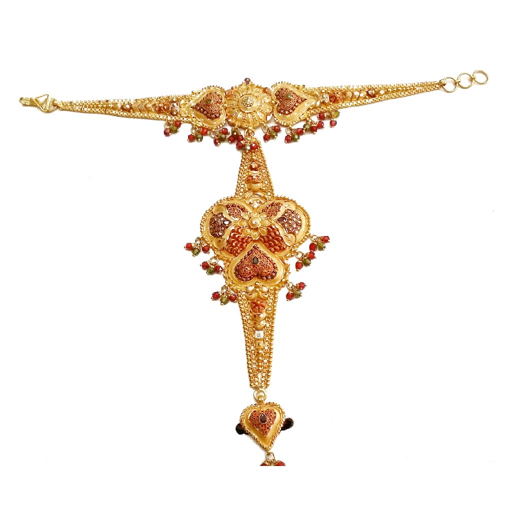916 Gold Kalkatti Designer Pocha Bracelet MGA - GP020