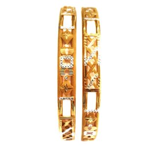 Plain gold copper kadli Bangles 22kt gold mga - gk057