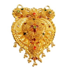 22k Gold Kalkatti Meenakari Mangalsutra Pendant MGA - GMP020