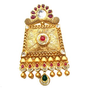 916 Gold Antique Square Shaped Mangalsutra MGA - MGP013