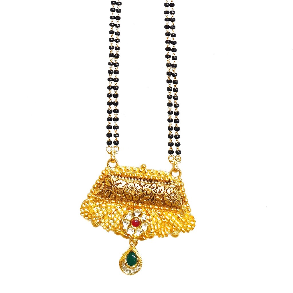 916 Gold Antique Oxidised Mangalsutra MGA - GM046