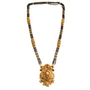 22k Gold Multi Meenakari Flower Mangalsutra MGA - GP023