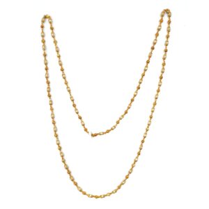 1 gram gold forming moti mala chain mga - mle0022