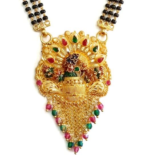 22k gold peacock darbari mangalsutra mga - gm013 - Image 2