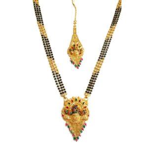 22k gold peacock darbari mangalsutra mga - gm013