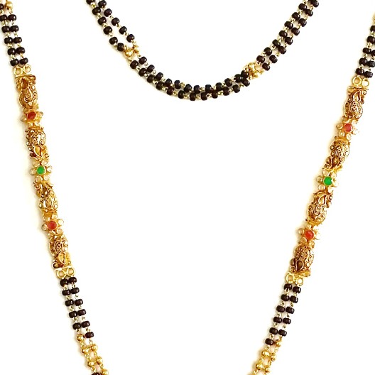 22k Gold Antique Mangalsutra MGA - GM010 - Image 3