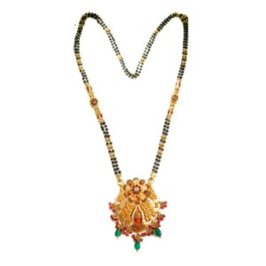 22k Gold Meenakari flower shape mangalsutra MGA - GM009