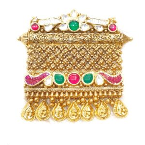 916 gold square shape antique pendant mga - mgp006