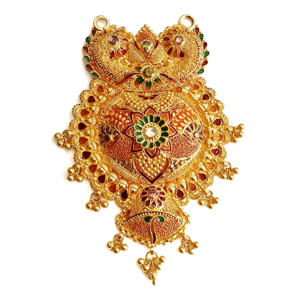 916 gold kalkatti mangalsutra pendant mga - mgp002