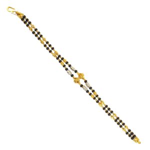 1 gram gold forming two line mangalsutra bracelet mga - bre0077