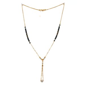 One gram gold forming single line mangalsutra mga - mse0081