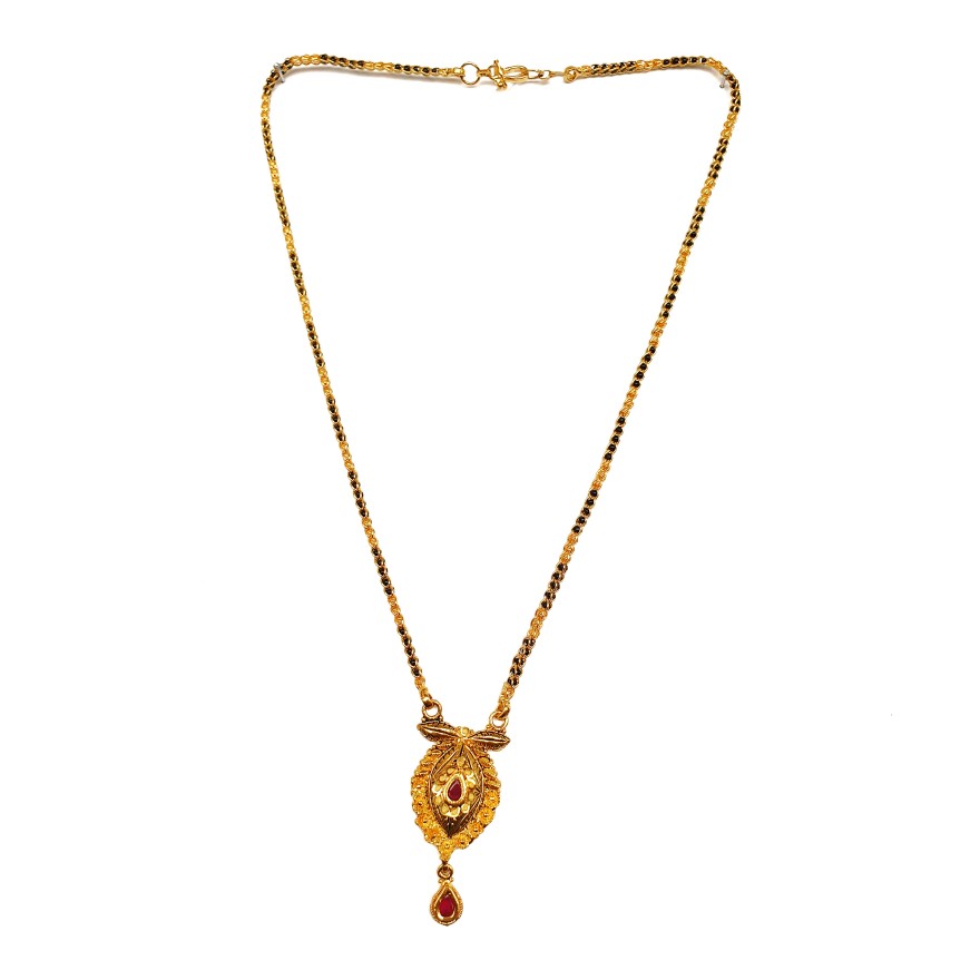 One gram gold forming fancy mangalsutra mga - mse0026