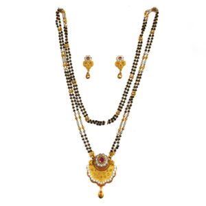 One gram gold forming fancy mangalsutra mga - mse0120