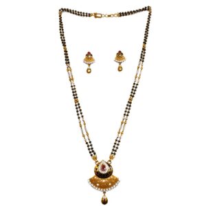 1 gram gold plated mangalsutra mga - mse0115