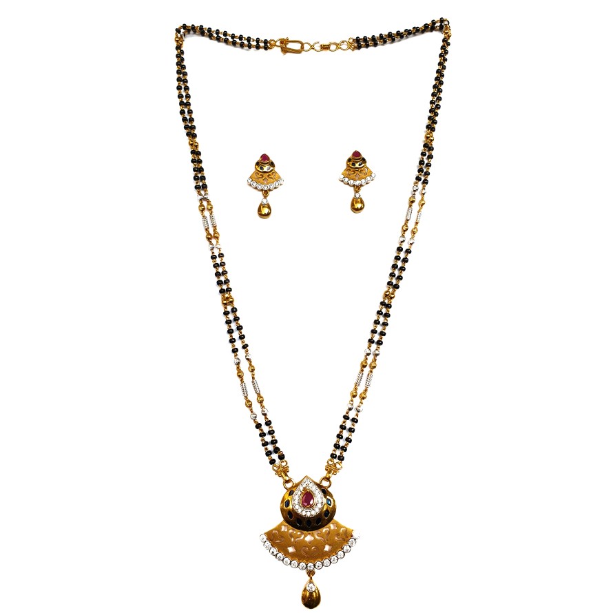 1 gram gold plated mangalsutra mga - mse0115