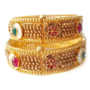 22k gold antique kada bangles mga - gp072