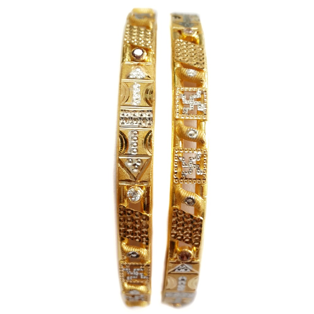 916 Gold Copper Kadli Bangles MGA - GK050